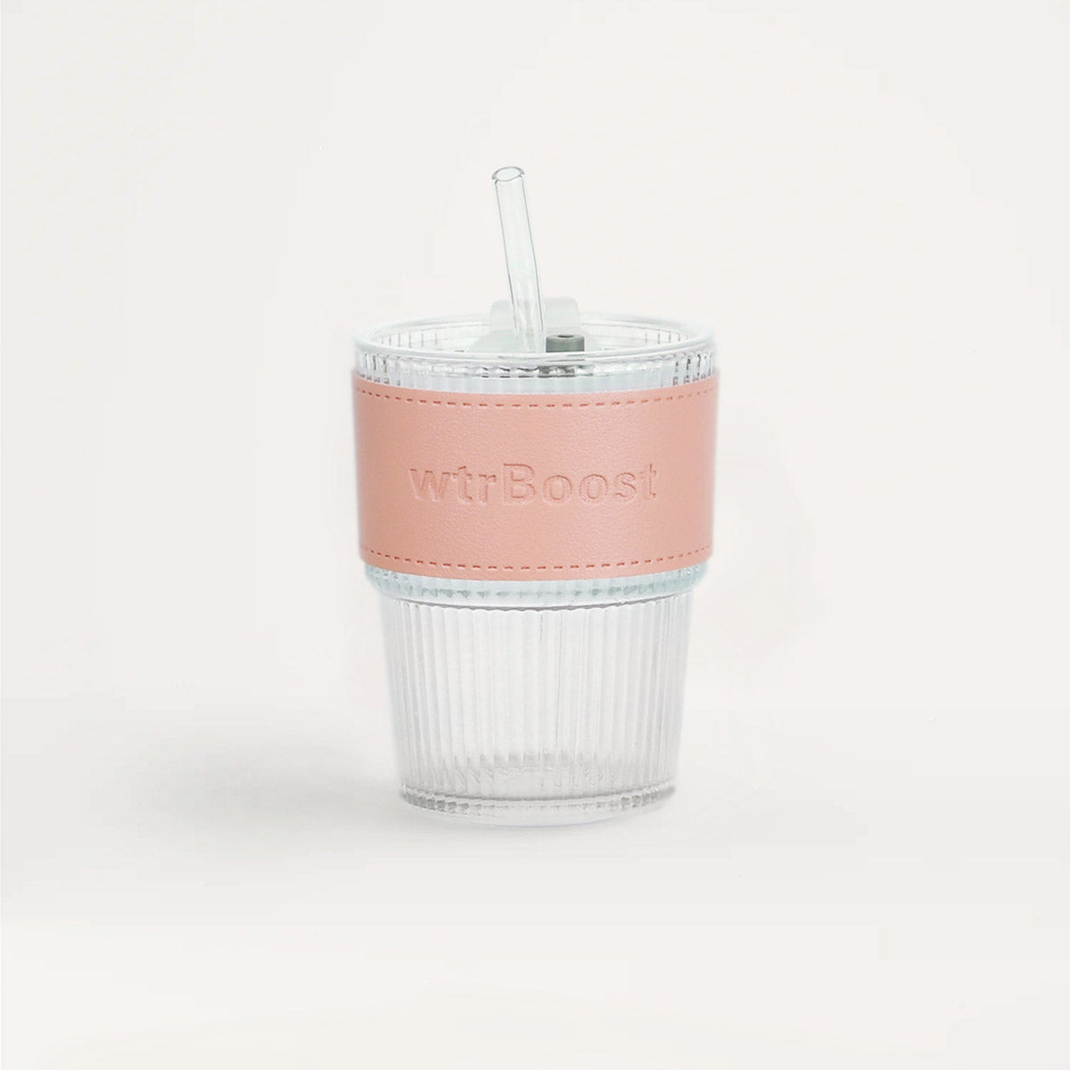 Transparent Stylish Heat-Resistant Glass Tumbler with Straw