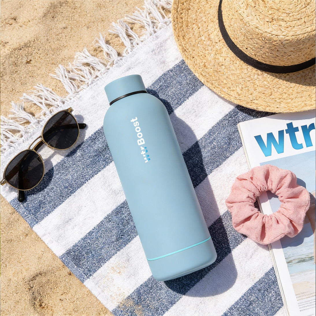 BLUE INSULATED STAINLESS STEEL BOTTLE (500ML)