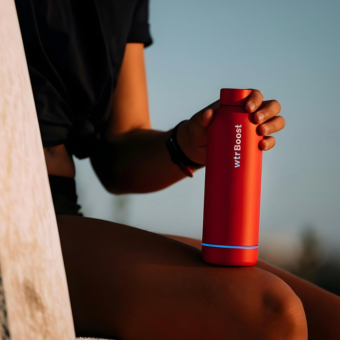RED INSULATED STAINLESS STEEL BOTTLE (500ML)