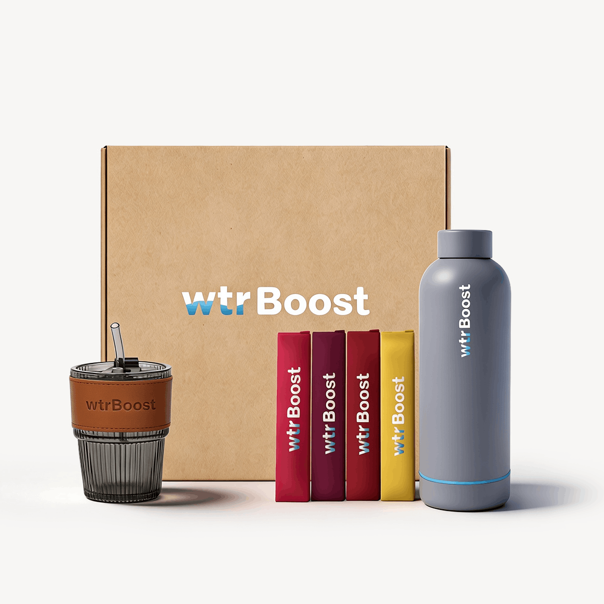 Bundle with Grey Stainless Steel Bottle