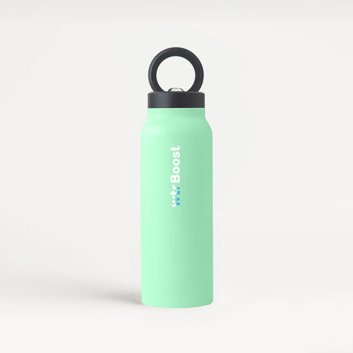 GREEN STAINLESS STEEL BOTTLE WITH MOBILE HOLDER (750ML)